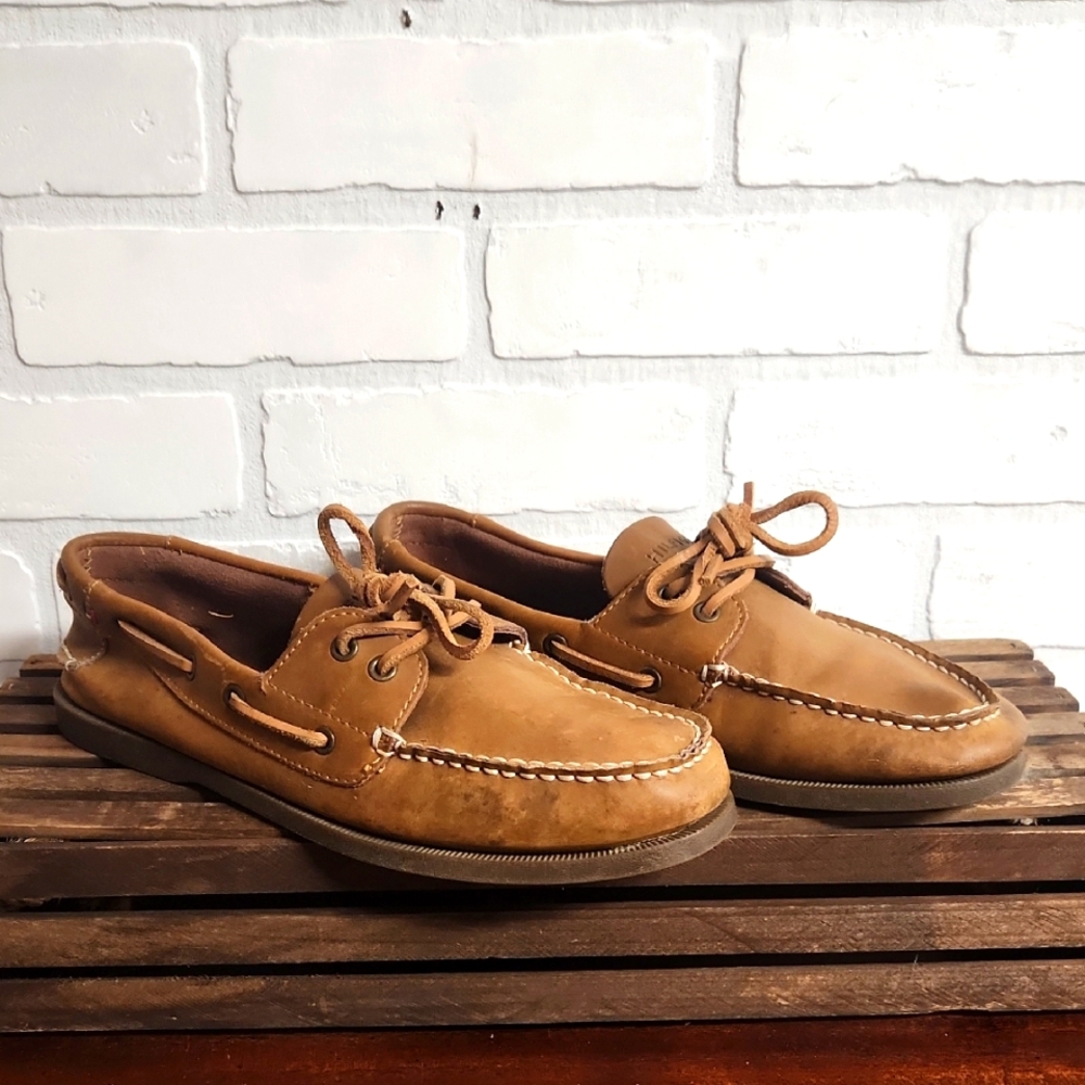 Tommy Hilfiger Tan Boat Shoes